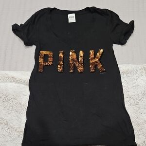 Victoria's Secret PINK Black Logo Tee
